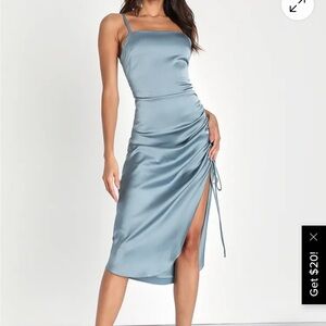 Lulus midi satin dress